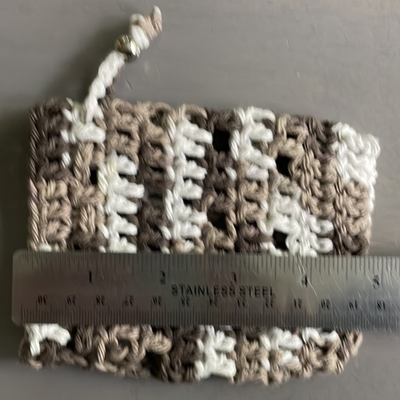 Soap Saver Bag + Washcloth Bath Set - Hand Crafted Crochet 100% Cotton - Picture 8 of 11